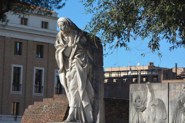 The monument to St. Catherine of Siena in Rome